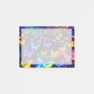 Post-it® Papier note couleur néon avec motif papillon