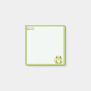 Post-it® Papier note grenouille vert pastel style Kwaii