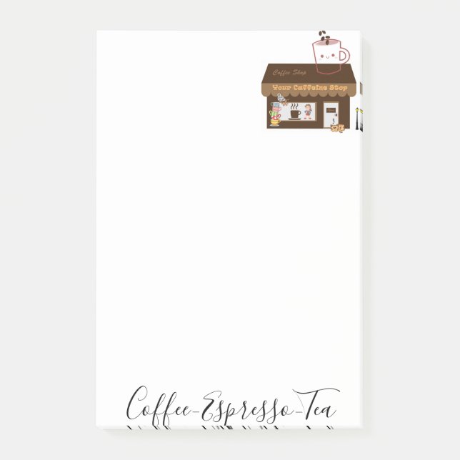 Post-it® Papier notes Café Espresso Thé Boutique (Devant)