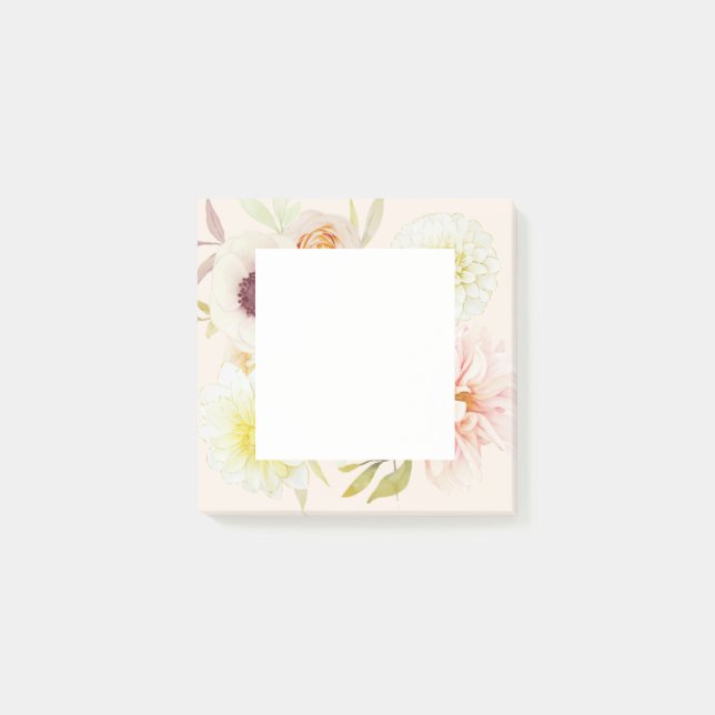Post-it® Papier notes élégant Fleurs de printemps (Devant)