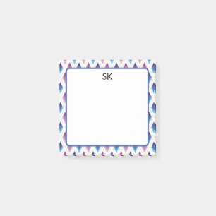 Post-it® Papier notes géométrique bleu et violet personnali