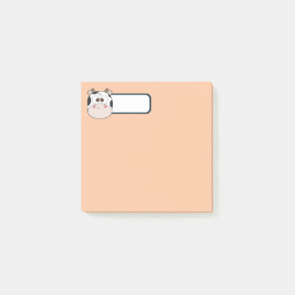 Post-it® Papier notes personnalisé avec vache pastel mignon