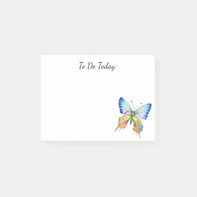 Post-it® Papier notes personnalisés Papillon Arc-en-ciel (Devant)
