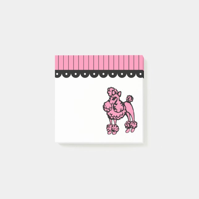 Post-it® Papier notes Post It Caniche Rose (Devant)