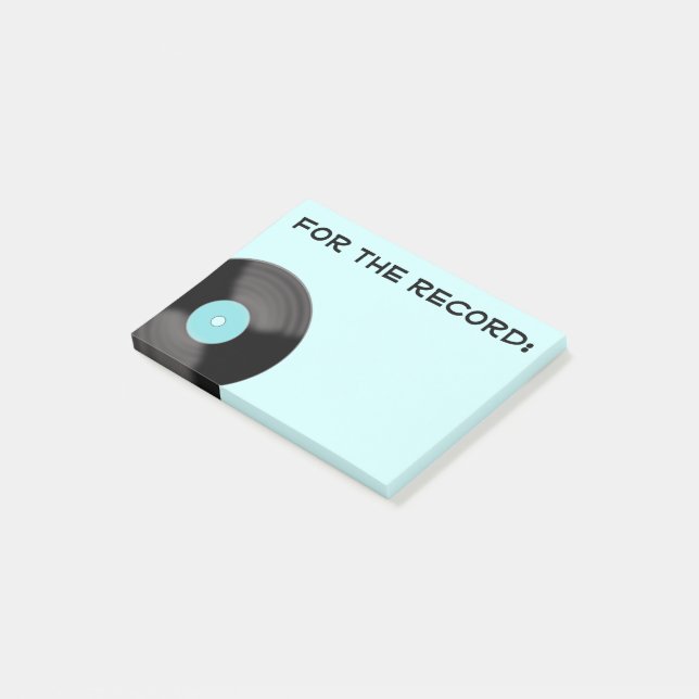 Post-it® Papier Notes Retro Aqua Pour Disque Vinyle (Incliné)