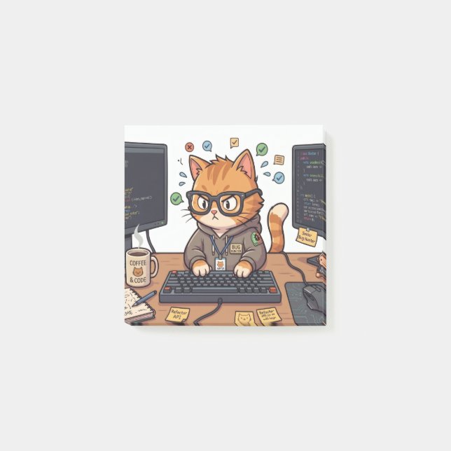 Post-it® Papier notes Royal Cat (Devant)
