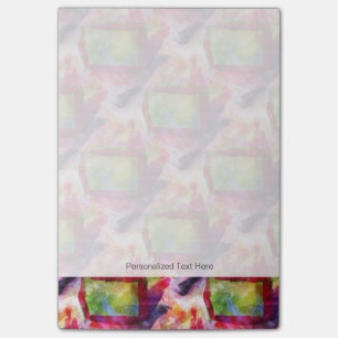 Post-it® papier peint vert Abstrait et rouge