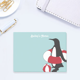 Post-it® Papier Personnalisé Bleu Clair Pingouin Mignon Des