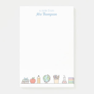 Post-it® Papier Personnalisé pour Enseignant Pastel