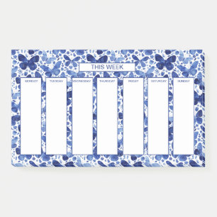 Post-it® Papillon aquarelle horaire hebdomadaire