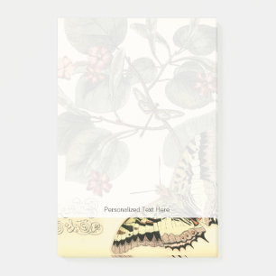 Post-it® Papillon et libellule avec les fleurs rouges