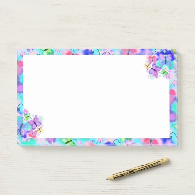 Post-it® Papillon Publier des notes Papillons volants (Sur un bureau)