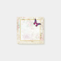 Papillon rose et Roses Vintages de Shabby