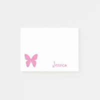 Papillon rose Nom personnalisé de la fille