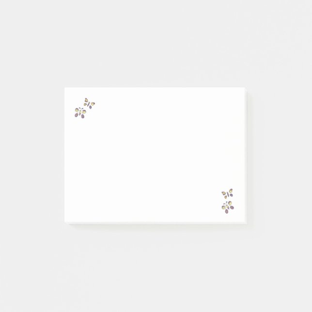 Post-it® Papillons jaunes violets Publier ses notes (Devant)