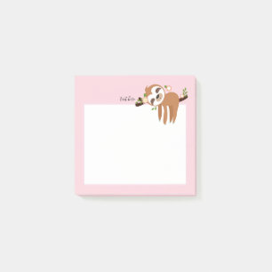 Post-it® paresse, paresse mignonne, illustration animale