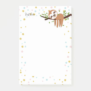 Post-it® paresse, paresse mignonne, illustration animale
