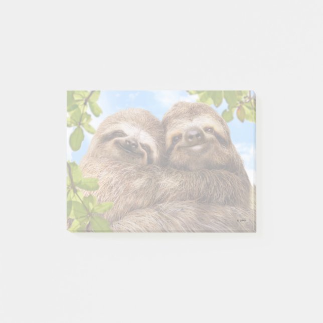 Post-it® Paresseux Couple (Devant)