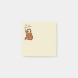Post-it® Paresseux mignon endormi avec oreiller et texte dr