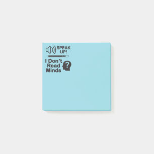 Post-it® Parle plus fort – Je ne lis pas dans les pensées D