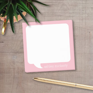 Post-it® Parler bulle Nom personnalisé - PEUT MODIFIER LA C