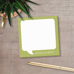 Post-it® Parler bulle Nom personnalisé - PEUT MODIFIER LA C