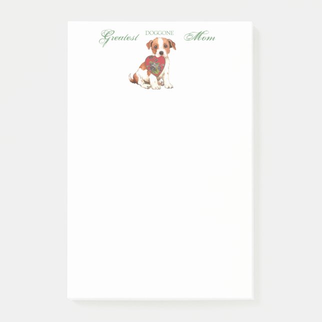 Post-it® Parson Russell Terrier Heart Mom (Devant)