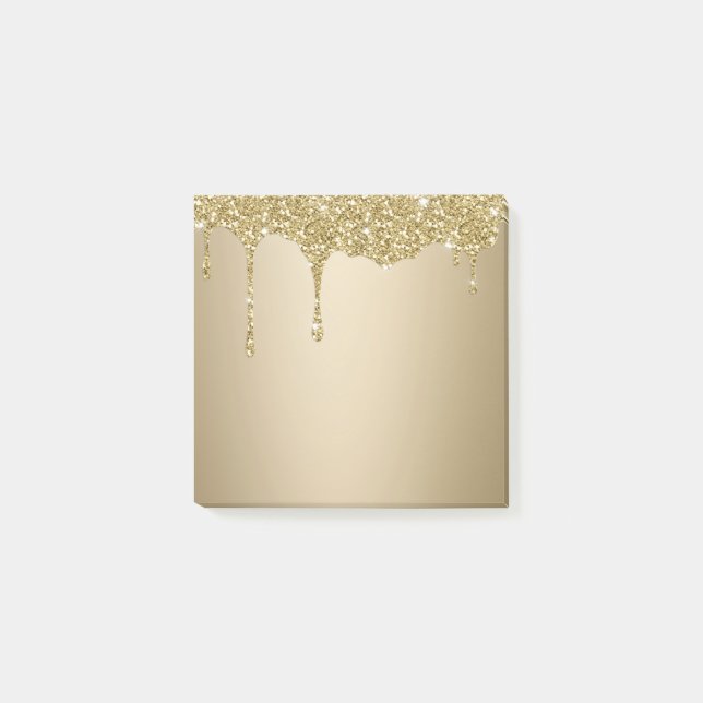 Post-it® Parties scintillant d'or fondu (Devant)