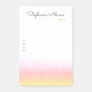 Post-it® Parties scintillant d'or rose fille Signature Mono
