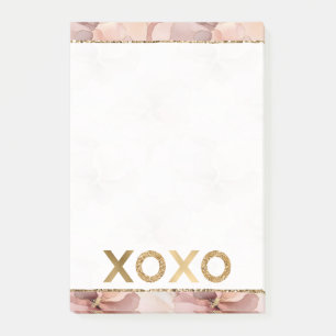 Post-it® Parties scintillant en or rose pâle XOXO