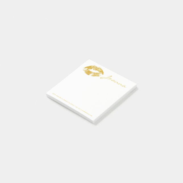 Post-it® Parties scintillant Girly Gold (Incliné)