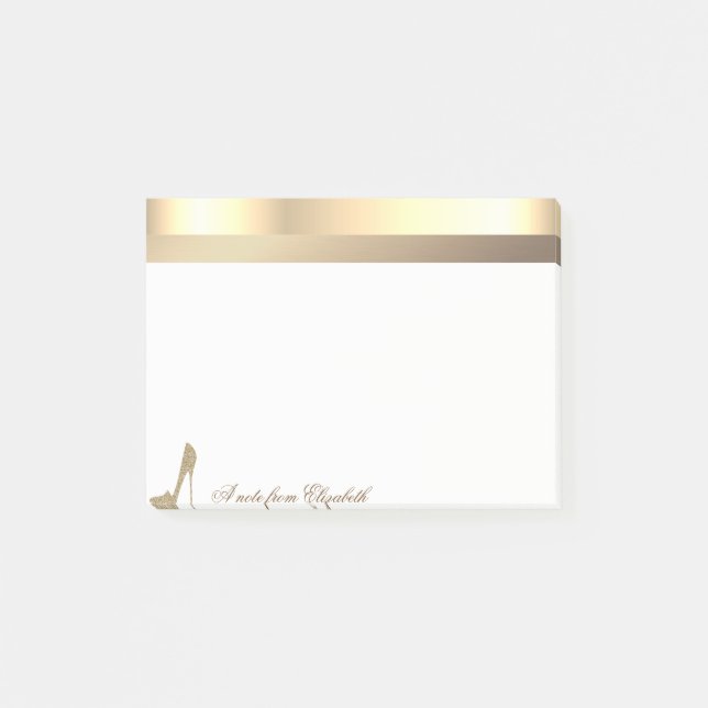 Post-it® Parties scintillant Or moderne talons hauts -Perso (Devant)
