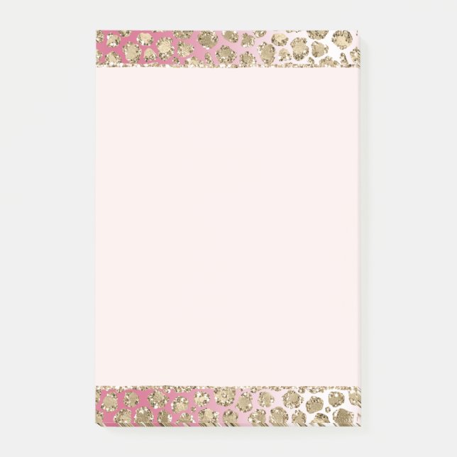 Post-it® Parties scintillant or rose Ombre Empreinte de léo (Devant)