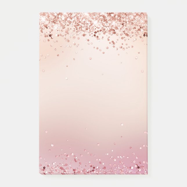 Post-it® parties scintillant rose dorée rose (Devant)