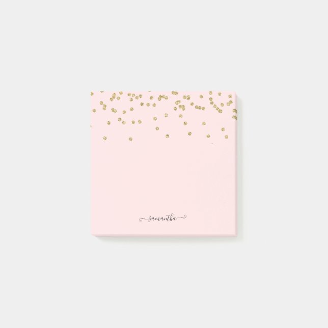 Post-it® Parties scintillant rose et or (Devant)