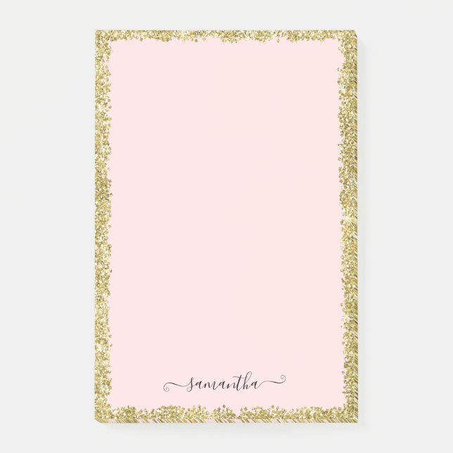 Post-it® Parties scintillant rose et or Post-it Notes (Devant)