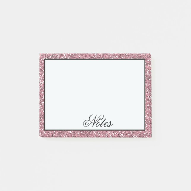Post-it® Parties scintillant rose Faux (Devant)