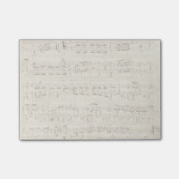 Partition sur parchemin manuscrite en encre