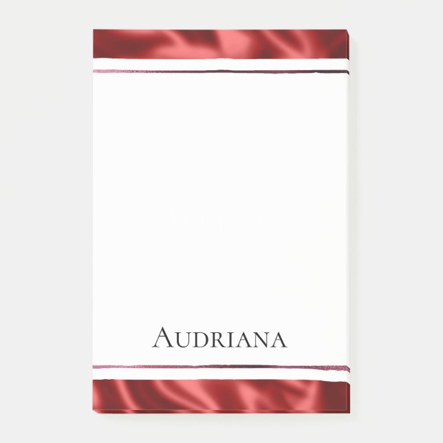 Post-it® Passion Rouge Romantique Faux Satin (Devant)