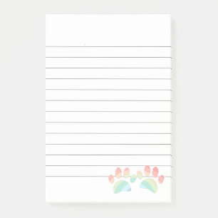 Post-it® Pastel Color Rainbow Chien Empreintes de pattes Li