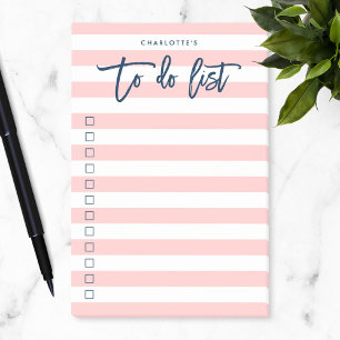 Post-it® Pastel Coral Rose & Blanc Grandes Bleues À Faire L