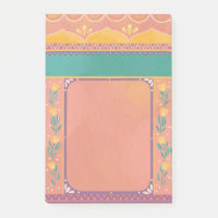 Pastel floral rose vif mignon motif indien