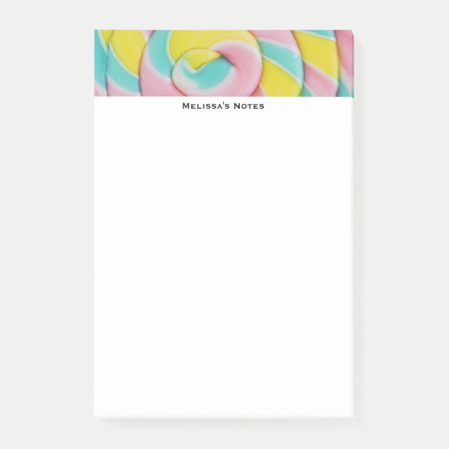 Post-it® Pastel Rainbow Spiral Candy Photo (Devant)