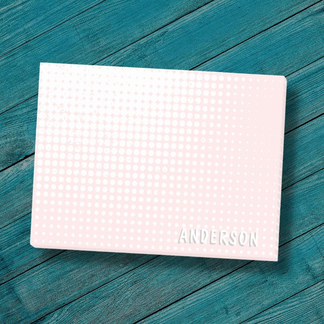 Post-it® Pastel rose demi-teinte dégradé chic nom personnal (Créateur téléchargé)