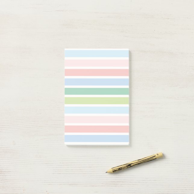 Post-it® Pastels rayés (Sur un bureau)