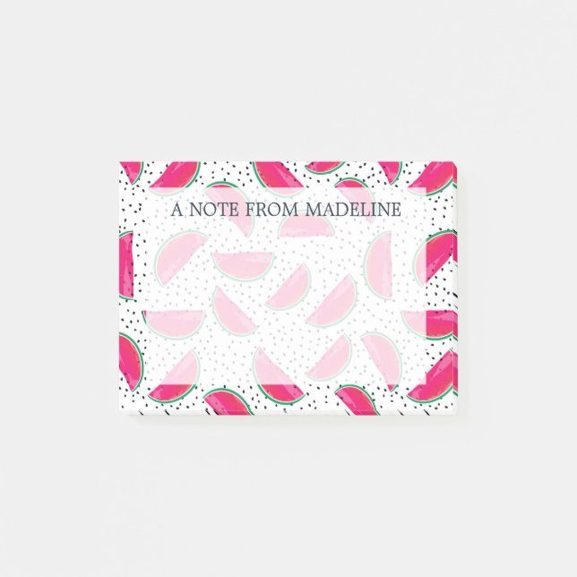 Post-it® Pastèque au néon sur le motif de graines (Devant)