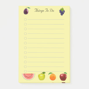 Post-it® Pastèque Pomme & Raisin Fruits sur Notes Jaunes