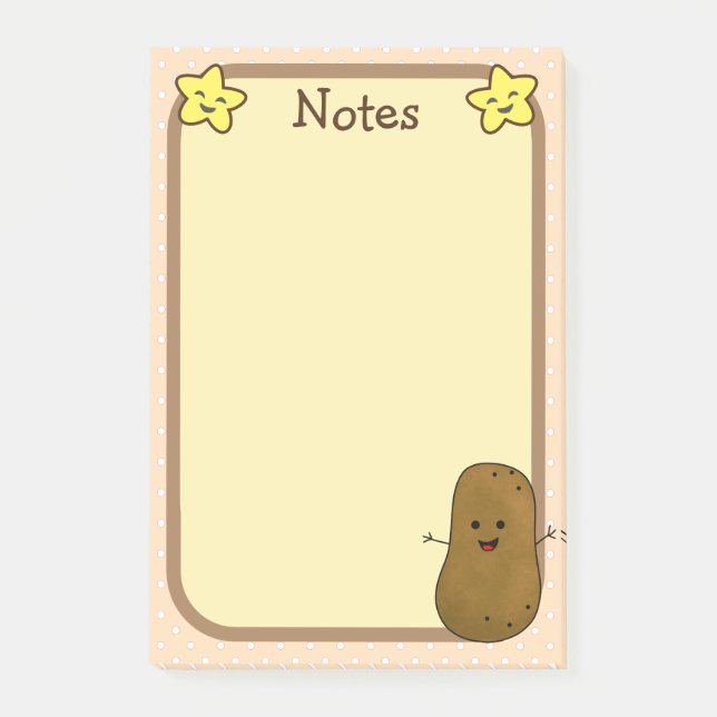 Post-it® Patate joyeuse et étoiles (Devant)