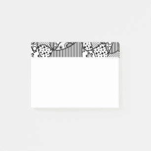 Post-it® Patchwork noir et blanc 04 de motif