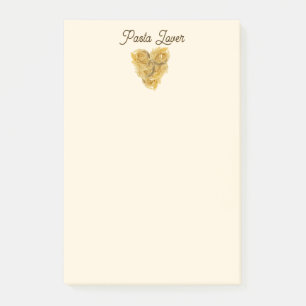 Post-it® Pâtes Linguine Cœur Amoureux de Pâtes Texte Person